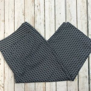 Worthington Womens Black White Capri Dress Pants